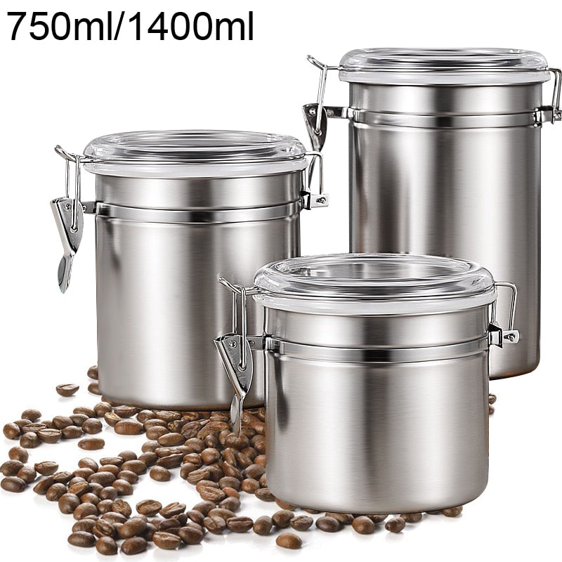 700ml/1400ml Stainless Steel Airtight  Container Storage