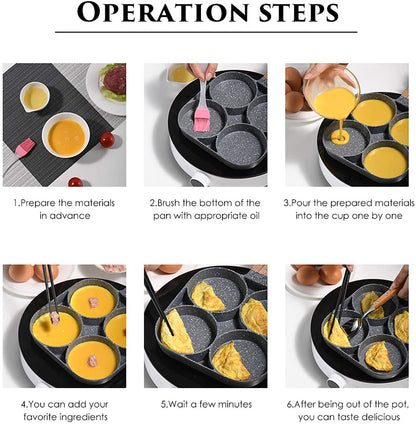 WALFOS Four-Hole Frying Pot Pan