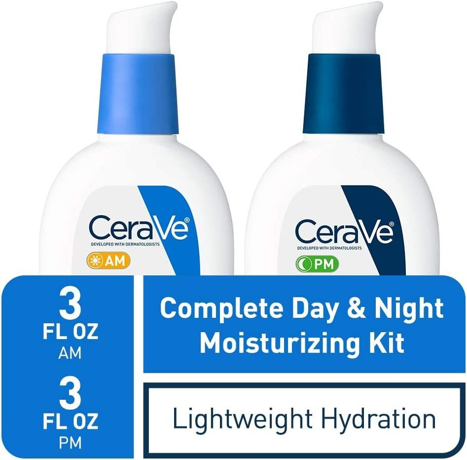 Cerave Facial Moisturizing Lotion Foaming Cleanser Set Am 24-hour