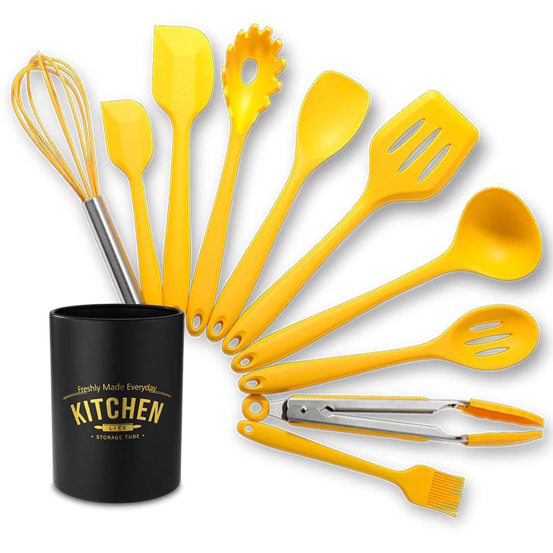 10PCS Food Grade Yellow Cooking Utensils  Set