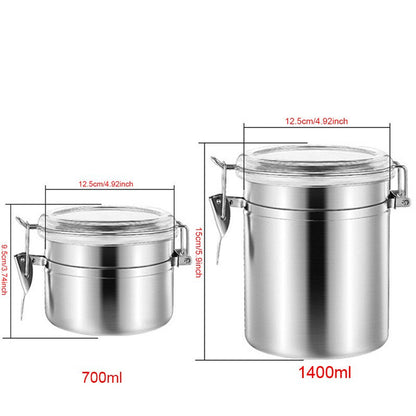 700ml/1400ml Stainless Steel Airtight  Container Storage